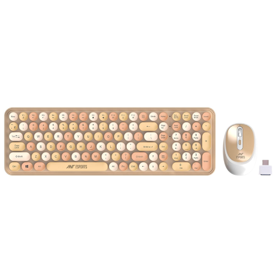 Ant Esports WKM44 Keyboard and Mouse Combo, Colourful Wireless Keyboard